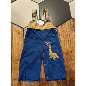 Vintage kids overalls Seal & Ball Ocean Animal Blue Unbranded 6M  9m